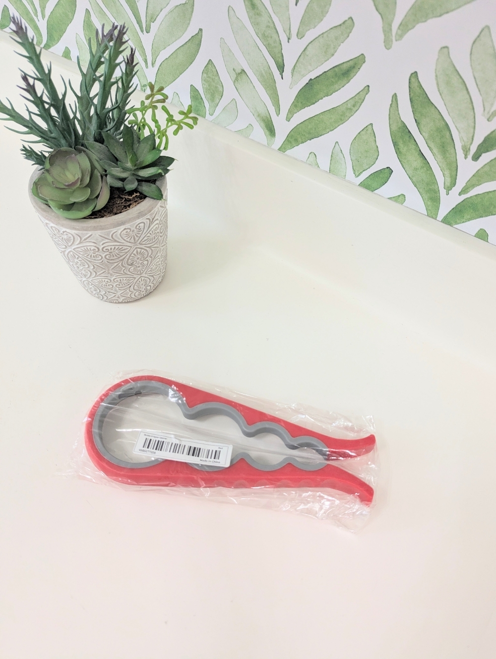 Multi-Size Jar and Bottle Opener - Red and Gray NEW